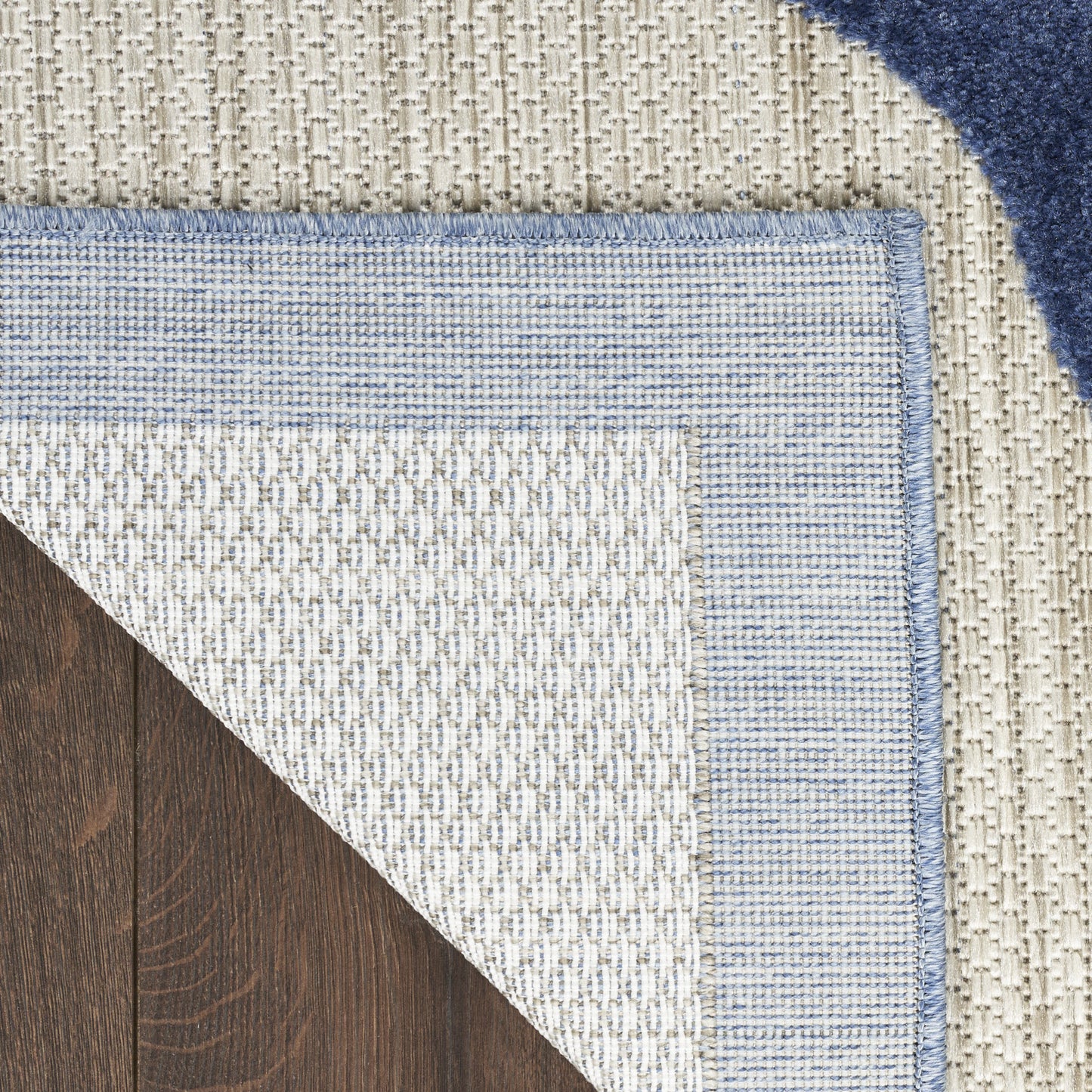 3' X 4' Blue and Gray Floral Indoor Outdoor Area Rug-6