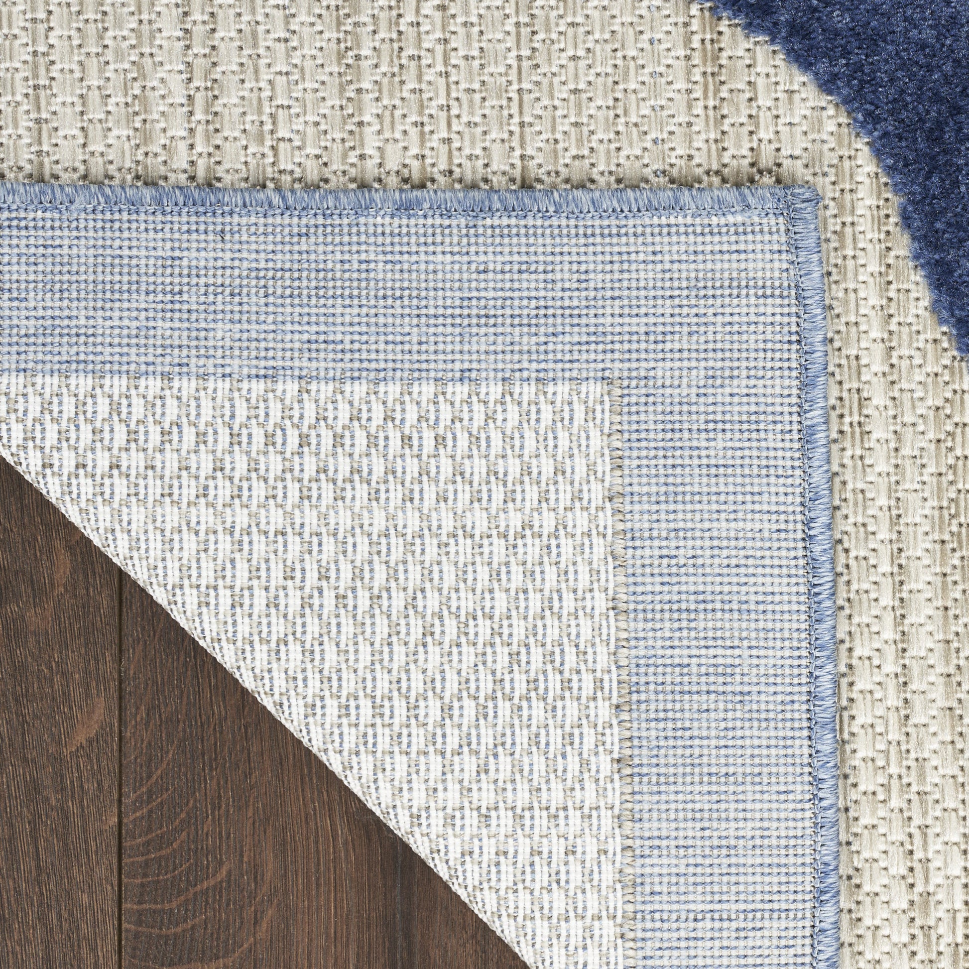 3' X 4' Blue and Gray Floral Indoor Outdoor Area Rug-6