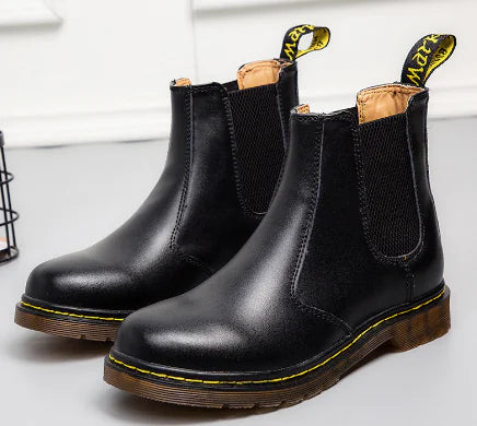 Autumn Chic Cowhide Martin Boots