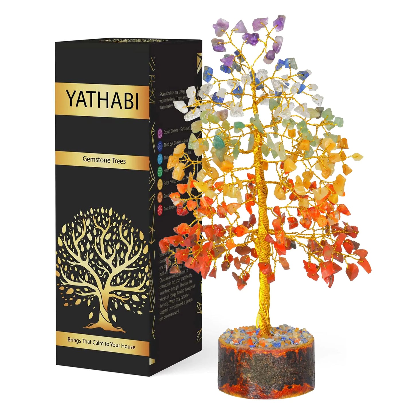 YATHABI Jade Tree Decor - Jade Stone Bonsai Tree
