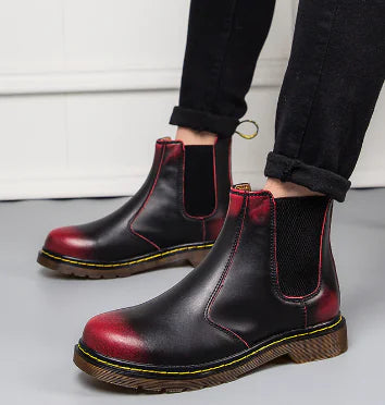 Autumn Chic Cowhide Martin Boots