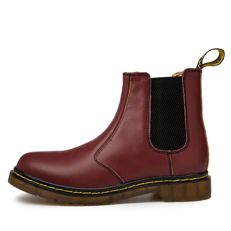 Autumn Chic Cowhide Martin Boots